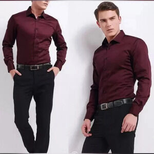 Maroon Long Sleeve shirt for men
